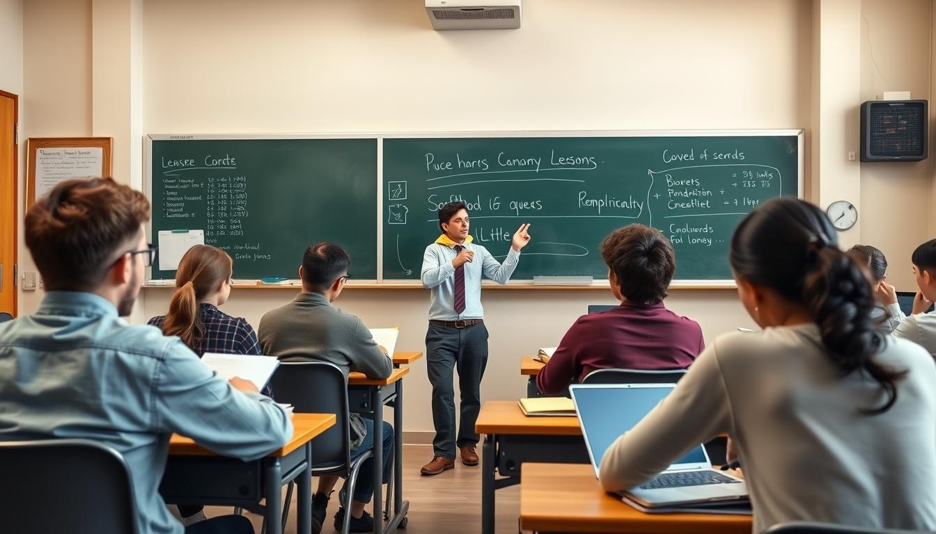 Student preparing for exams with study materials
